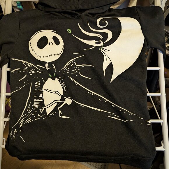 The Nightmare Before Christmas Black Long Sleeve Hoodie Sweatshirts: Child 14/16 - Picture 3 of 7